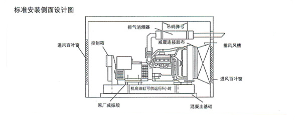 發(fā)電機安裝設計圖側面